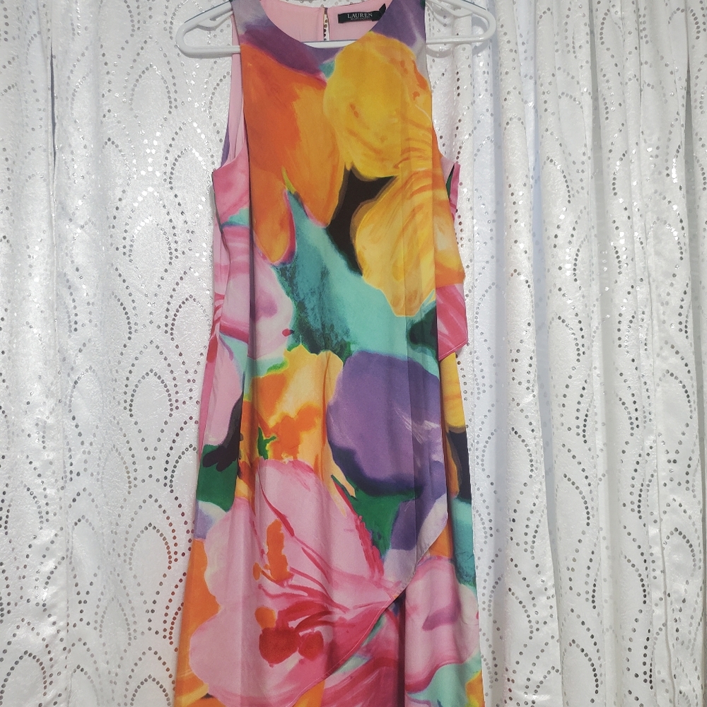 Ralph Lauren colorful chiffon dress